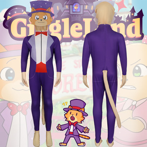 Disfraz de Cosplay de Elliot de Giggleland, Traje Completo para Adultos Unisex, Incluye Cola de Gato y Sombrero Morado - Product Image 1