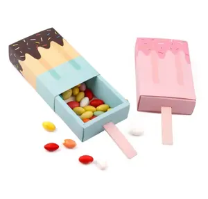 Dondurma şekli şeker kutuları bebek duş parti karikatür çekmece hediye çantası çocuk parti iyilik erkek kız doğum günü dekor