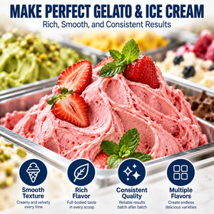 Máquina Industrial para Helados en Gelato, Congelador de Helados Duros, Cilindro de 30L, 90-120L/h, 5KW, 220V, para Buffet de Hotel, ICM-48S - Product Image 6