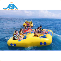 Bateau de Ski aquatique professionnel, matériel de sports aquatiques, bateau à donuts roulant gonflable remorquable pour équipement de jeu aquatique