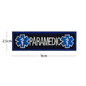 Patchs de vêtements brodés PARAMEDIC Life Star Snake Battle en denim écologique inaltérable, à coudre avec dentelle et à fixation auto-agrippante - Product Image 3