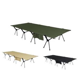 モダンな屋外折りたたみベッド 幅広<span class=keywords><strong>90cm</strong></span> 超軽量アルミ合金製 ポータブルキャンプテント 自走式ツアーマーチングメタル - Product Image 1