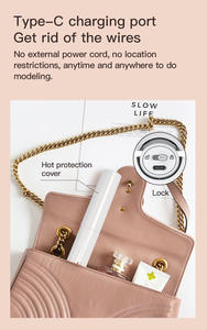 Беспроводной перезаряжаемый электрический утюжок-выпрямитель 2-в-1 с ультрадолгим сроком службы, USB, миниатюрный, портативный, 3 температурных режима, LED-дисплей - Product Image 5