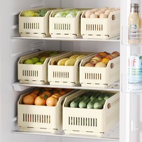 Panier de rangement pliable télescopique en plastique pour armoire, placard, tiroir - Organisateur profond pour collations et articles divers