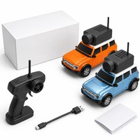 Voiture RC avec caméra 1:64, mini voiture RC avec caméra HD WiFi, télécommande 2,4 GHz, caméra, gyroscope, 3 vitesses, voiture jouet pour garçons et enfants