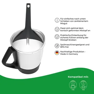 <span class=keywords><strong>Spatule</strong></span> à paroi intérieure pour <span class=keywords><strong>Thermomix</strong></span> TM5, TM6, outil de nettoyage des surfaces des casseroles de cuisine, <span class=keywords><strong>spatule</strong></span> avec encoche pratique, 1 pièce - Product Image 2