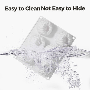 Molde de Silicona para Tarta Mousse SILIKOLOVE de Fábrica con <span class=keywords><strong>6</strong></span> Cavidades en Forma de Frambuesa, Platino LFGB Antiadherente Sin BPA - Product Image 4