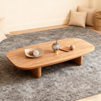 Table basse créative en bois massif de style Wabi-Sabi, table basse moderne pour petit appartement, table basse design personnalisée
