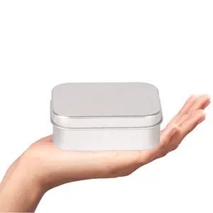 NICE-CAN Factory Silver Square Aluminum Jar Metal Packaging Tin Box Container Stock Aluminium Soap Box