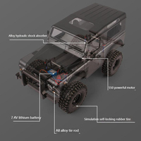 MN-999 Led Lumières Tout Terrain Escalade Alliage Métal 4WD 4X4 Simulation RC Monster Crawler Modèle De Voiture Pour Adultes