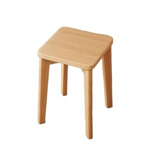 Solid Wood Stool Square <b>Stackable</b> Home Use <b>Dining</b> Room <b>Chair</b> Adult Children Elderly - Product Image 5