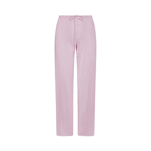 <span class=keywords><strong>Pantalon</strong></span> <span class=keywords><strong>femme</strong></span> en maille transparente OEM, personnalisé en usine, léger, pour l'été, style lounge, côtelé doux, évasé, coupe large, type jogger - Product Image 2