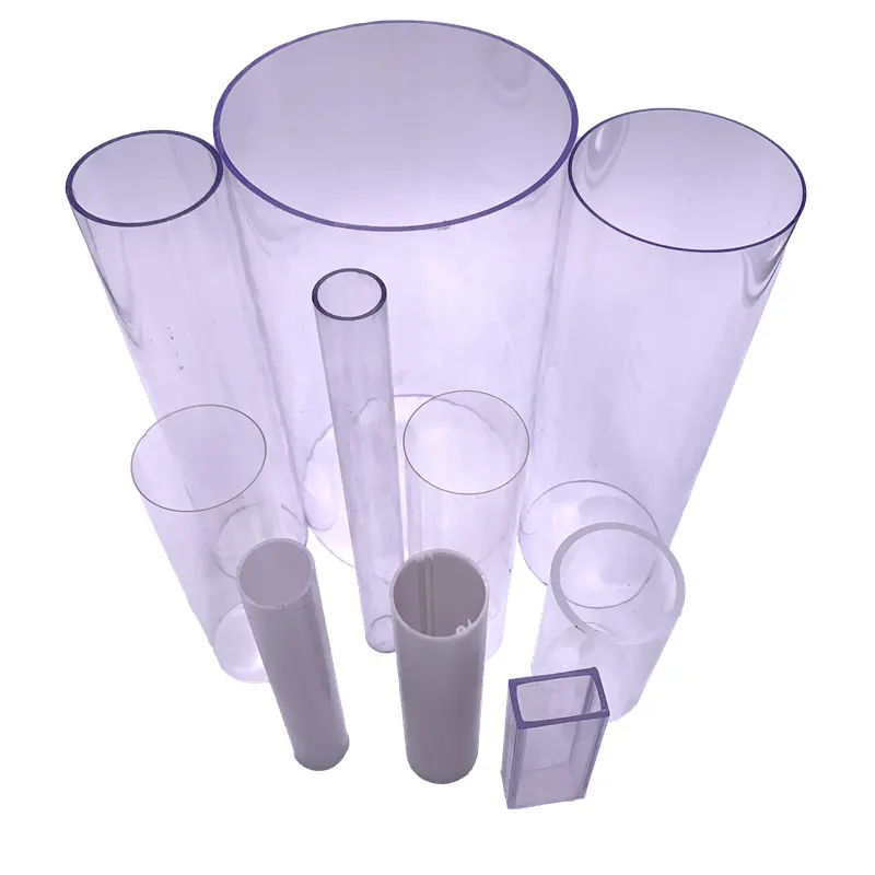 Tube en Pvc rectangulaire de couleur grise transparente transparente arrosage Tube carré en Pvc Tube de très grand diamètre tuyau en plastique carré