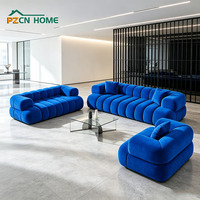 Ensemble de canapés modulaires contemporains confortables en tissu écologique compressé sous vide, gain de place, pour hôtel et salon