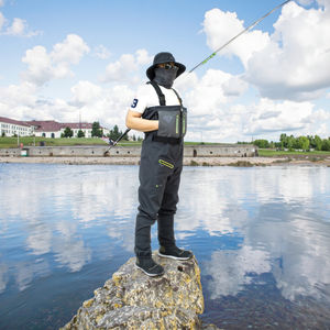 Histar WADER DE POITRINE IMPERMÉABLE RESPIRANT Haute Qualité 4 COUCHES BW FABRICUP) + <span class=keywords><strong>BOTTES</strong></span> PVC Wader De Pêche Professionnel - Product Image 1