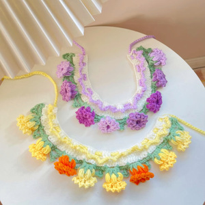 Cute knitted scarves, neck warmers, pet bibs, and orchid flower accessories for cats and <b>dogs</b> (Instagram style). - Product Image 3