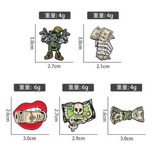 Groothandel op maat gemaakte cartoon metalen reversbroches grappige portemonnee-spelden emaille badges geldmaker zachte emaille spelden metaal ambachten - Product Image 6