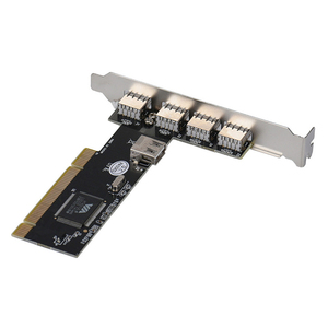 Hub PCI USB 2.0 a 5 Porte 480Mbps, Adattatore Controller Modulo USB 2.0 a 4 Porte per Computer <span class=keywords><strong>PC</strong></span> con Alimentazione - Product Image 3