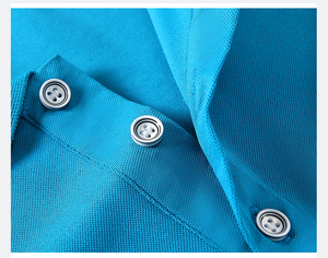 Polo unisex ropa de trabajo personalizada manga larga solapa logotipo personalizado cuello en <span class=keywords><strong>V</strong></span> Polo camiseta - Product Image 3