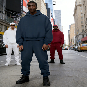 Conjunto de Sudadera y Pantalones Deportivos de Moda 2025 para Hombre, Diseño de Alto Impacto, Sudadera con Capucha de Compresión y Forro Polar para Fitness - Product Image 2