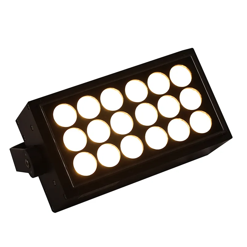 مصباح ليد ذو تصميم جديد للأماكن الخارجية, مصباح إضاءة LED ذو تصميم معماري بزاوية شعاع ضيقة ، مصباح LED فائق السطوع IP65 بقوة 54 وات مزود بلمبة RGBW DMX512