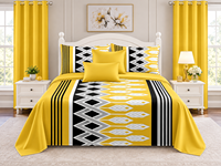 Ensemble de draps imprimés 8 pièces, taille Queen et King, literie complète pour chambre à coucher avec rideaux assortis, best-seller