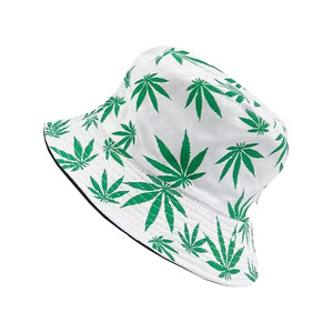 หมวกกันแดดแฟชั่นสำหรับเดินทางชายหาด11สีหมวกชาวประมงใบเมเปิ้ลโตรอนโตหมวกถังกัญชาสองด้านใช้ได้ทั้งชายและหญิง - Product Image 1