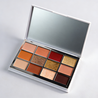 Palette de maquillage pour les yeux en poudre mate imperméable à effet caméléon duochrome avec finition scintillante pour les tons de peau clairs, foncés et moyens