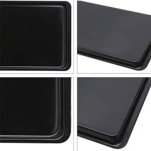 Moule à mousse avec trou, lot de 8 mini moules à tarte, moule à pain écologique, moule à pain en acier au carbone, <span class=keywords><strong>grand</strong></span> plateau de cuisson carré en fonte pour pizza - Product Image 3