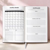 Maßgefertigtes Selbstpflege-Tagebuch für Frauen Hardcover Rosa Motivationsplaner Notizbuch