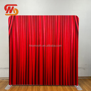 SMOOTH New 3D Printing Fabric Cloth Rectangle Stand Wedding Aluminum <b>Backdrop</b> for Birthday <b>Party</b> Decoration - Product Image 2