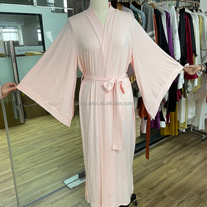 Usine mode respirant Modal <span class=keywords><strong>peignoir</strong></span> pour femmes vêtements <span class=keywords><strong>de</strong></span> nuit couleur unie Robe <span class=keywords><strong>de</strong></span> <span class=keywords><strong>bain</strong></span> lâche large <span class=keywords><strong>grande</strong></span> manches Robe élégante chemise <span class=keywords><strong>de</strong></span> nuit - Product Image 2