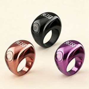 แหวนนับจำนวนการสวดมนต์อัจฉริยะ Equantu สำหรับชาวมุสลิม แหวนซิกร์ ดิจิตอลทัสบีฮ์ พร้อมระบบแจ้งเตือนเวลาละหมาด 5 เวลาด้วยการสั่น - Product Image 1