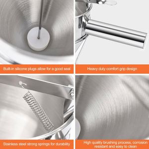 Dispensador de Masa para Panqueques de 17 mm, Portátil, de Acero Inoxidable, con Soporte, a Bajo Precio - Product Image 4