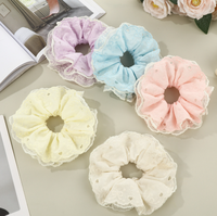 Bandeau pour cheveux avec dentelle ajourée en forme de cœur et cordon à franges pour une coiffure chignon douce et charmante.