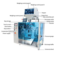 Machine de remplissage automatique multifonctionnelle VFFS pour pesage de bananes, emballage Doypack, sachets préformés à fermeture éclair, sachets stand-up alimentaires, avec commande PLC