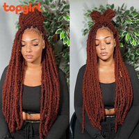 Grossiste Ombre Déesse Naturelle Pré-Bouclée Faux Locs Crochets Cheveux Tressés pour Femme Extensions de Cheveux Crochets Butterfly Locs