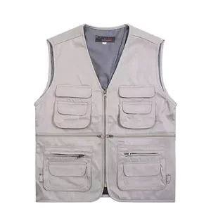 Men's Custom Vests Outdoors Travel Sports Multi Pockets Work Fishing Photographer Vest