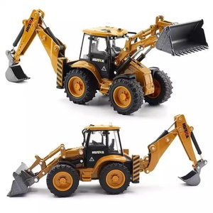 Modelo de Excavadora de Metal Fundido a Presión, Juguete de Construcción con Cargador Bidireccional, Escala 1/50, Modelo Estático SJY-1704 - Product Image 1