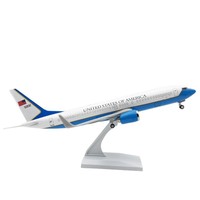 Modèle d'avion B737 en métal moulé sous pression de 30 cm, en résine et alliage métallique, pour collectionneurs