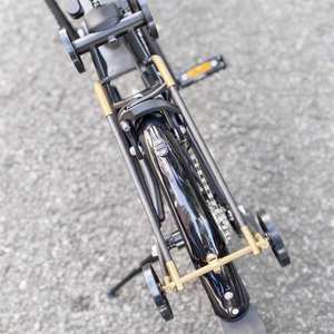 Porte-bagages arrière pour vélo, porte-bagages pour bagages, porte-bagages facile, carbone, titane, UionJack, à utiliser pour <span class=keywords><strong>Brompton</strong></span> a C P T Line - Product Image 3