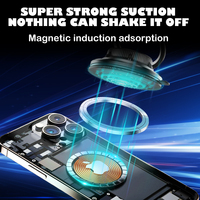 Chargeur de voiture 15W, support magnétique sans fil pour voiture, support de téléphone à ventouse, support magnétique pour téléphone à aspiration pour iPhone 17 Pro Max