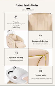 Chaise de barbier multifonctionnelle, chaise de coiffure professionnelle pour salon de coiffure - Product Image 2