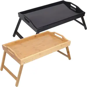 Unfinished customized Serving Breakfast in Bed with Folding Legs Bed Tray Table