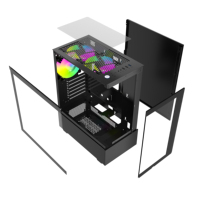 ATX PC OEM todo en uno personalizado con pantalla LCD de temperatura a prueba de polvo plexiglás RGB Gaming Computer Case
