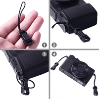 Boucle de ceinture avec caméra cachée, réglage rapide, boucle latérale en plastique, sangle pour caméra/téléphone, lanière de poignet, connecteur QD