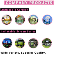 Ballon géant gonflable en forme d'oiseau de dessin animé et mascotte flamant rose fabriqué en usine avec éclairage LED, en tissu Oxford imperméable et durable