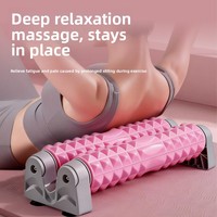 Rouleau de massage en mousse double bulle de couleur unie pour la relaxation musculaire profonde et l'amincissement des jambes