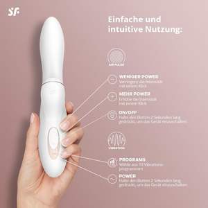 Vibrador de Conejo Satisfied <span class=keywords><strong>Pro</strong></span> <span class=keywords><strong>2</strong></span> de Nueva Generación SATPROGRAB Blanco Recargable por USB IPX6 Resistente al Agua 10 Frecuencias Caja de Regalo - Product Image 3
