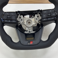 Volant de direction de voiture en cuir PU et fibre de carbone à 3 branches pour Corolla LC300 Hilux N70 Fortuner Land Cruiser GR, modification de volant, style professionnel